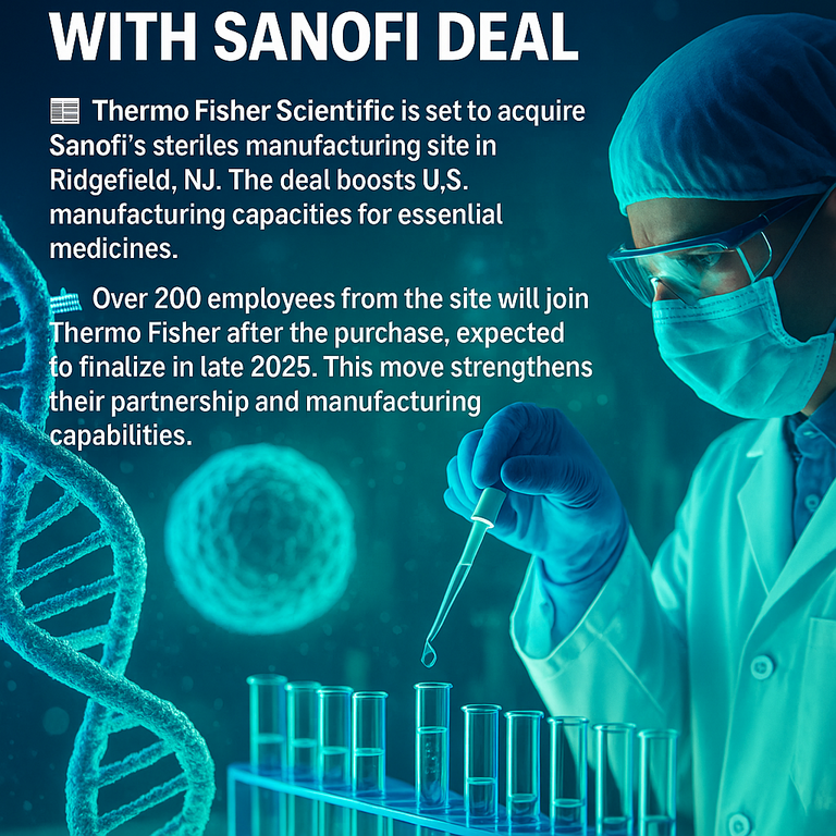 featured image of Thermo Fisher Boosts US Manufacturing with Sanofi Deal!