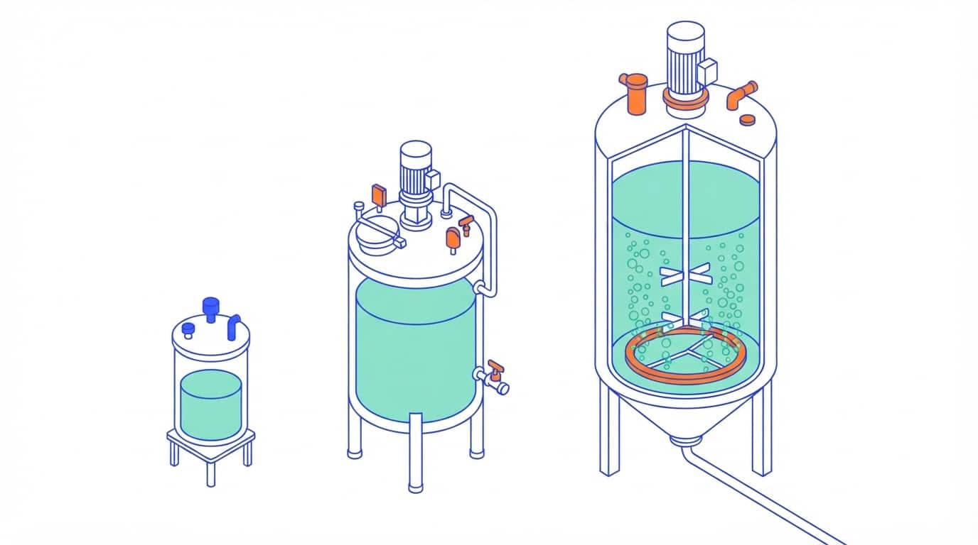 Illustration: From 2 L to 2,000 L: what actually breaks when you scale a CHO process