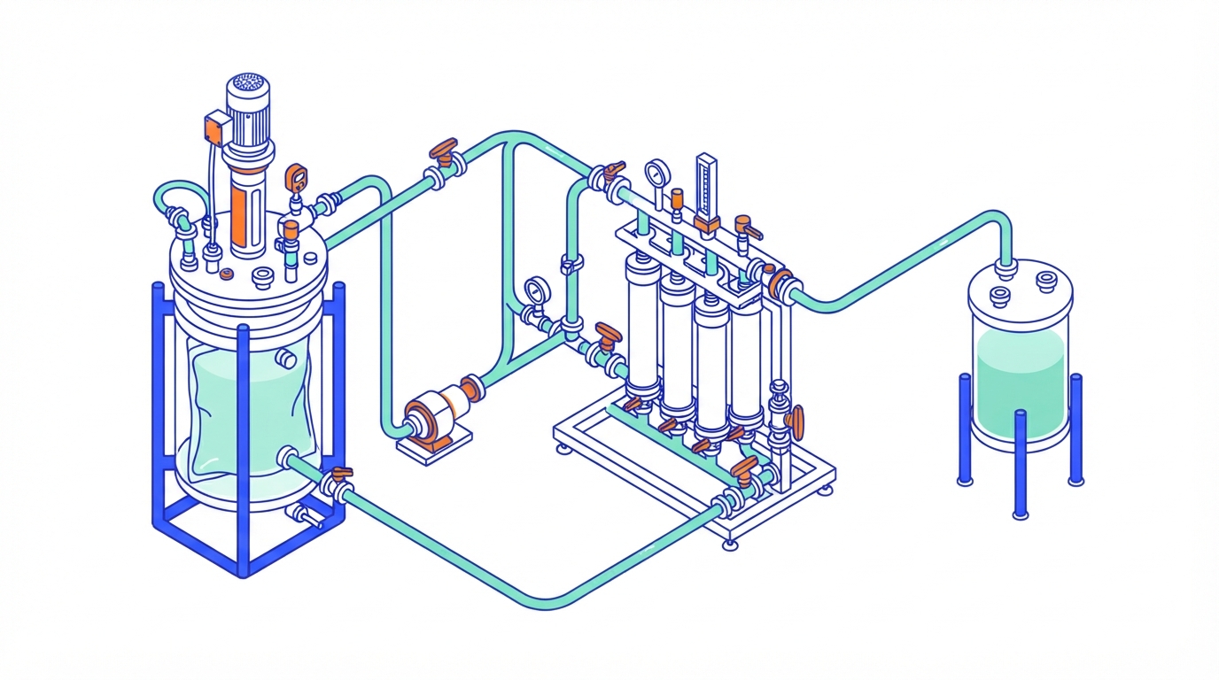 Illustration: Pfizer scales intensified perfusion process from 100 L to 500 L