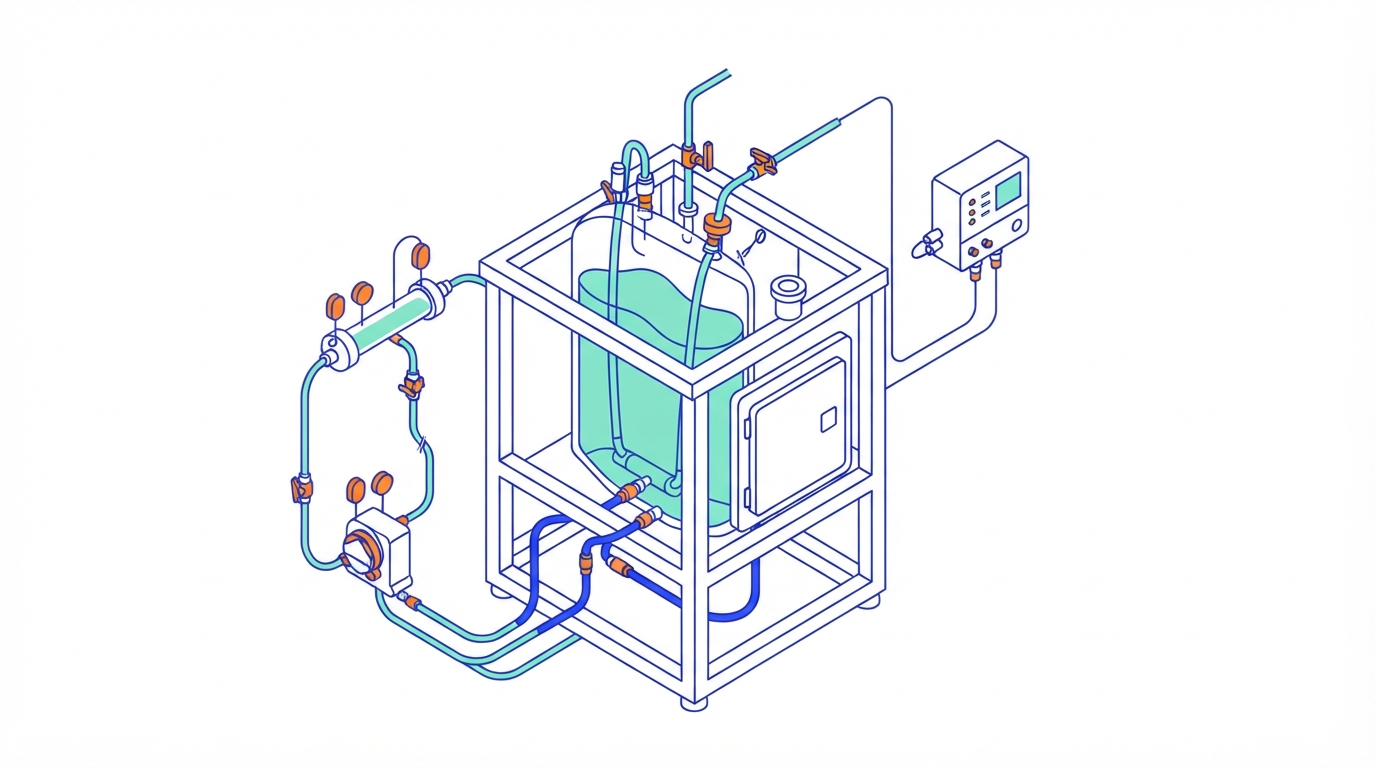 Illustration: Only one of four single-use bioreactor designs met worst-case perfusion gas transfer